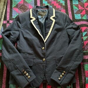Banana Republic Navy Blazer with Cream Trim